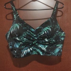 Torrid palm tree print swimsuit top size 2 D/DD